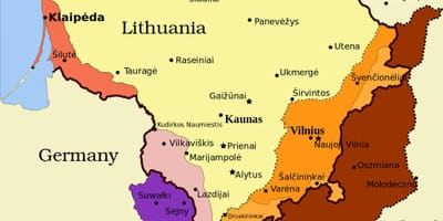 ನಕ್ಷೆ kaunas ಲಿಥುವೇನಿಯಾ